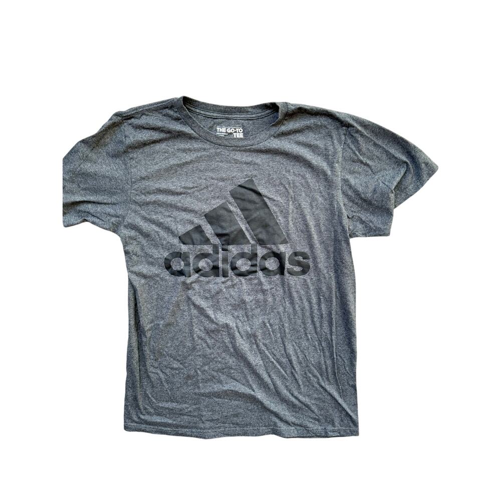 Adidas T Shirt The Go To Tee Graphic Logo Modern Mens Size Medium Heather Gray